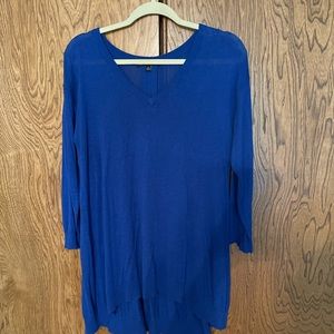 cable & gauge royal blue sweater.  Size M